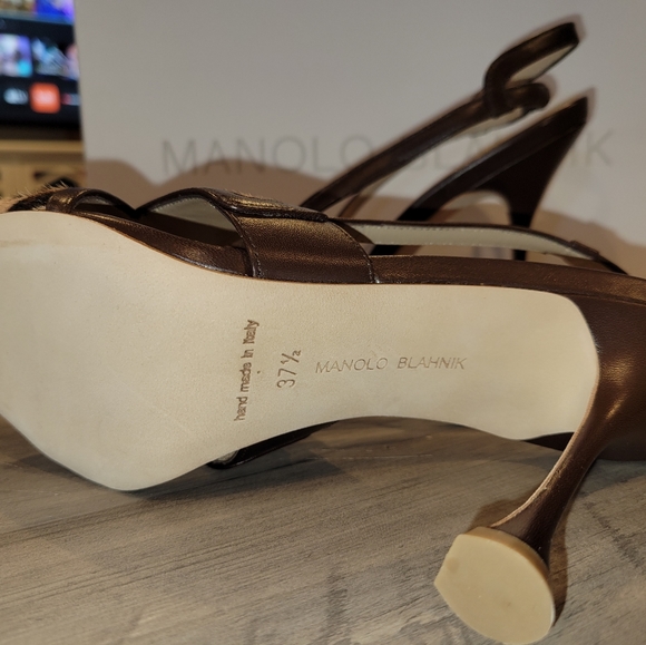 Manolo Blahnik pelicana leopard sandal heels - Picture 4 of 9